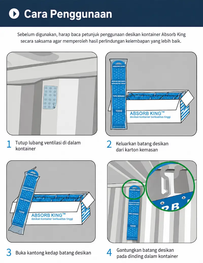 Panduan pemasangan desikan kontainer