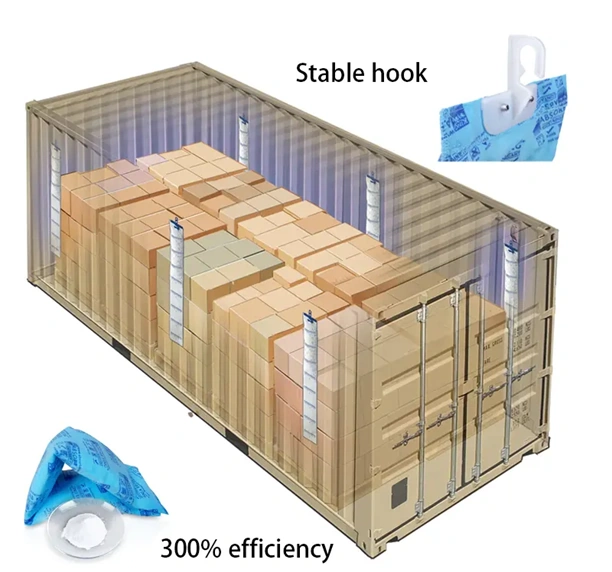 Container desiccant dengan kapasitas penyerapan kelembapan tinggi