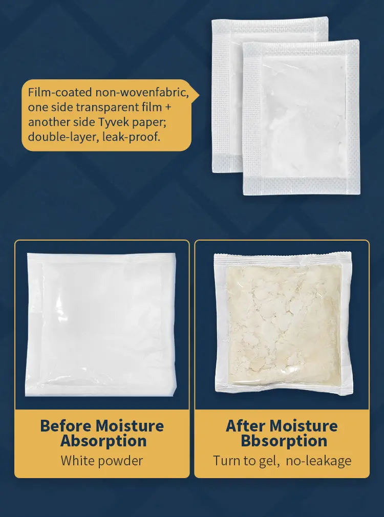 Perbandingan desiccant sebelum dan sesudah menyerap kelembapan menjadi gel